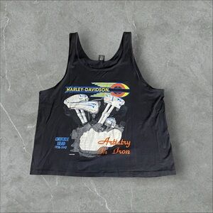 Vintage Harley Davidson Shirt Men XL Black Knuckle Head Artistry In Iron 80s 90s